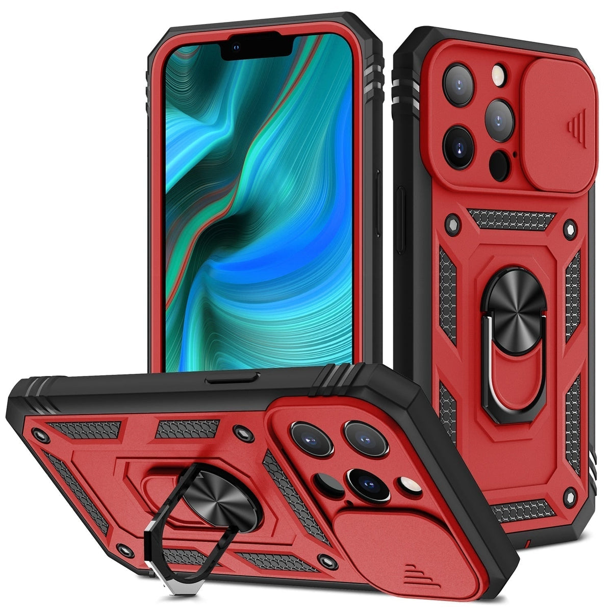 Rugged Phone Case with Shockproof Drop Proof Protection and Rotating Kickstand - Image 4