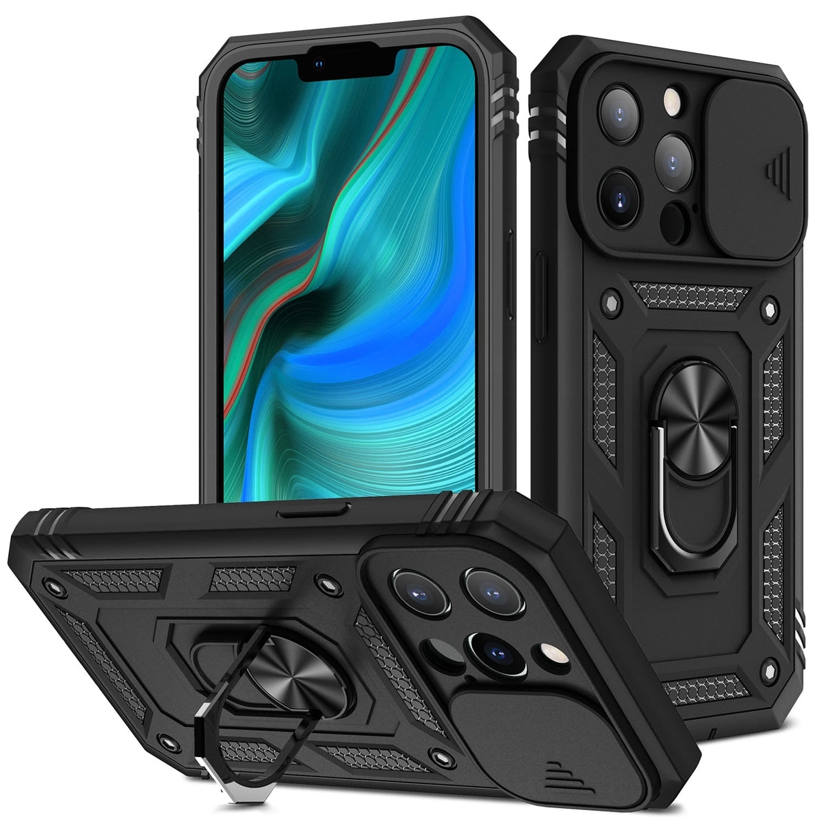 Rugged Phone Case with Shockproof Drop Proof Protection and Rotating Kickstand - Image 5