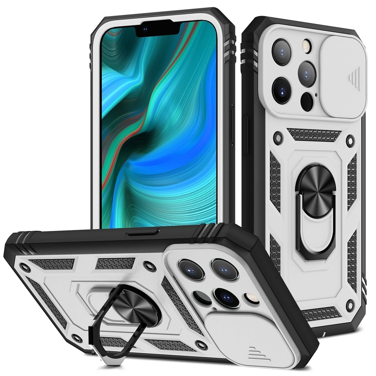 Rugged Phone Case with Shockproof Drop Proof Protection and Rotating Kickstand - Image 6