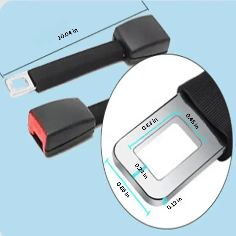 Seat Belt Extender with 11-Inch Rigid Stem and Metal Buckle for Universal Car Safety Access - Image 6