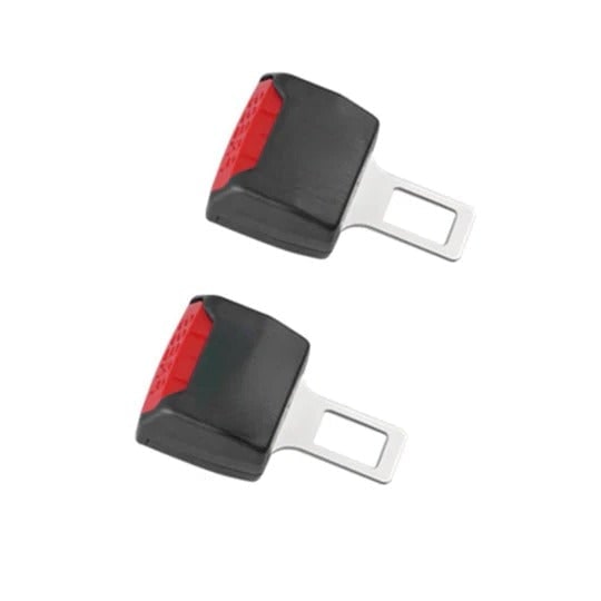 Seat Belt Extender with Metal Buckle Set of 2 Black Rigid Plastic Housing - Image 5