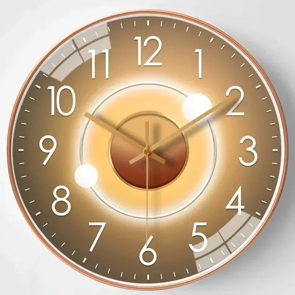 Silent Wall Clock with Minimalist Analog Face and Glossy Glass Cover - Image 6