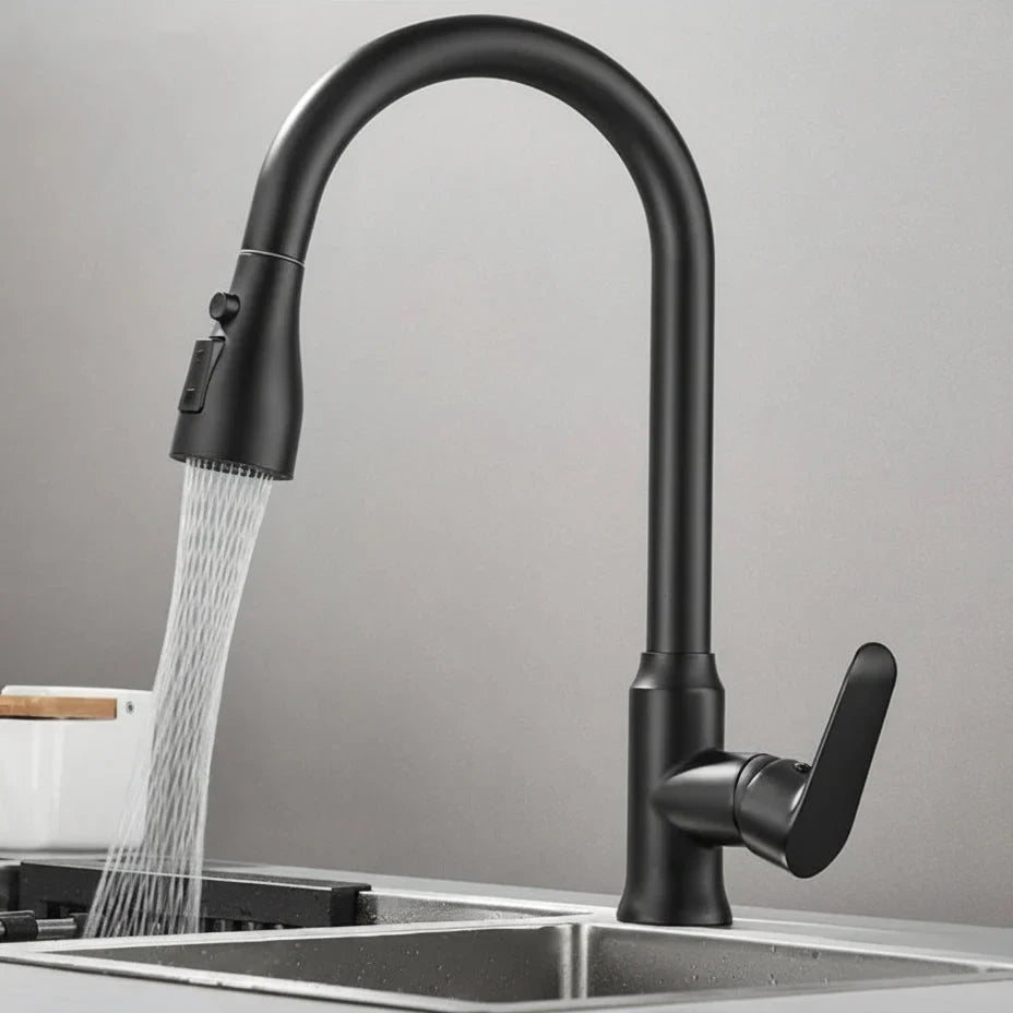 Single-Handle Pull-Down Kitchen Faucet with 360° Swivel Spout and Spray Head - Image 8