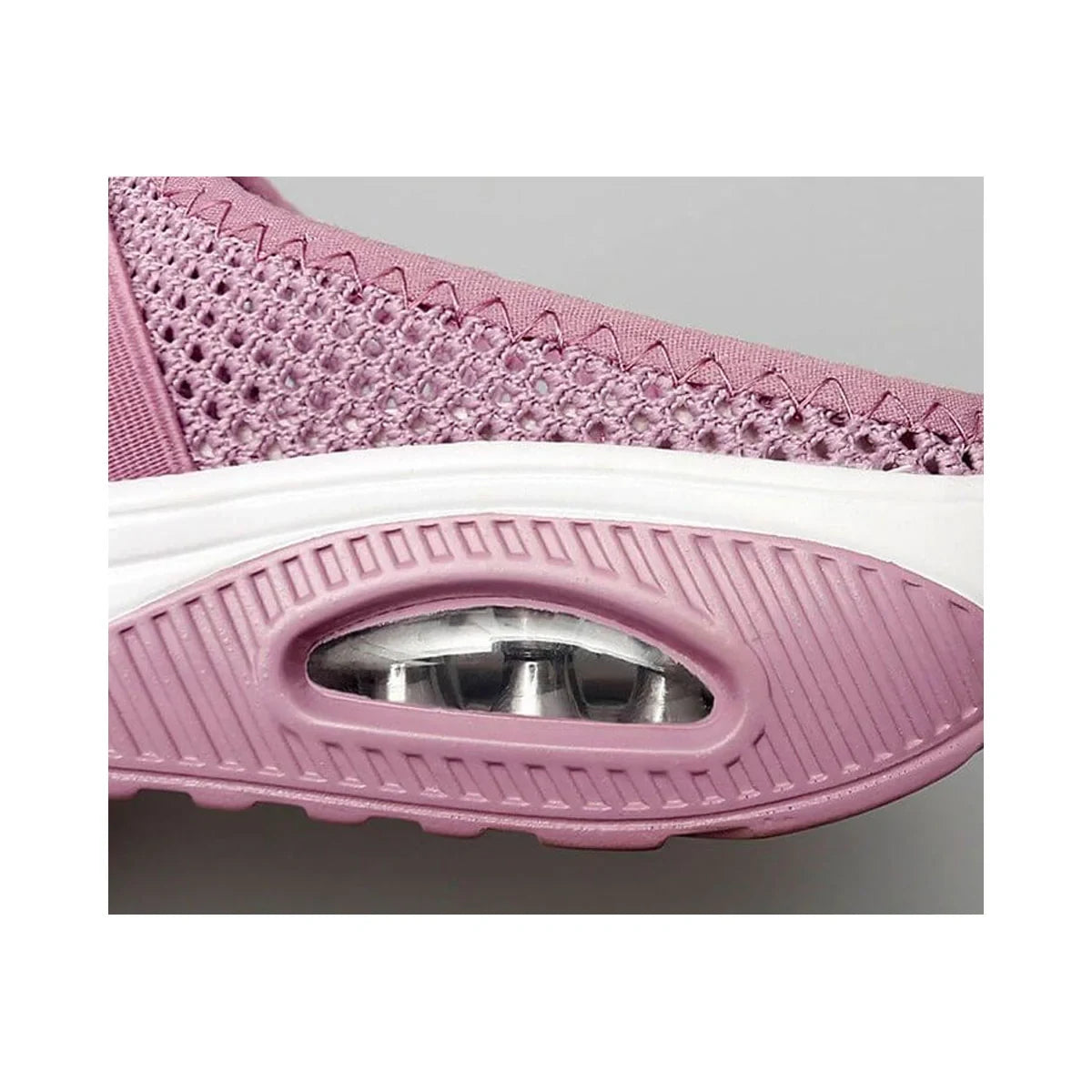 Slip-On Sneakers with Air Cushion Mesh Upper and Backless Mule Design - Image 7