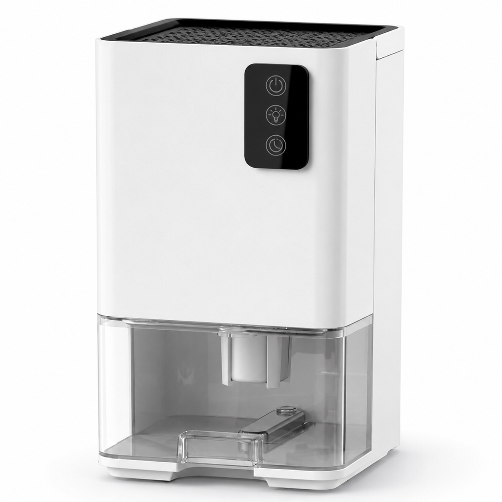 Small Dehumidifier for Bedroom with 1.8l Tank Quiet Operation and Timer Function - Image 1