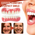 Snap on Veneers Temporary Moldable Fake Teeth Upper and Lower Set with Simulated Gums - Image 1