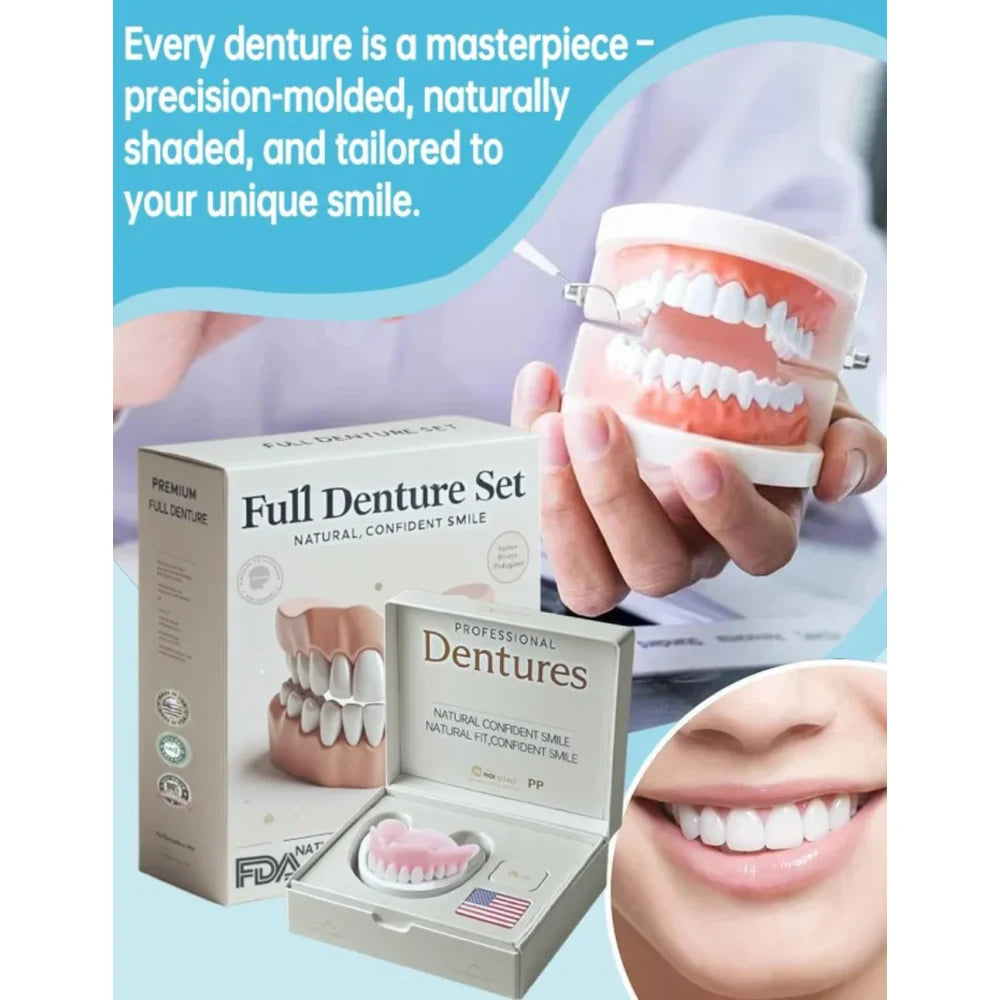 Snap on Veneers Upper and Lower Teeth with Moldable Cosmetic Resin and Adjustable Fit - Image 2
