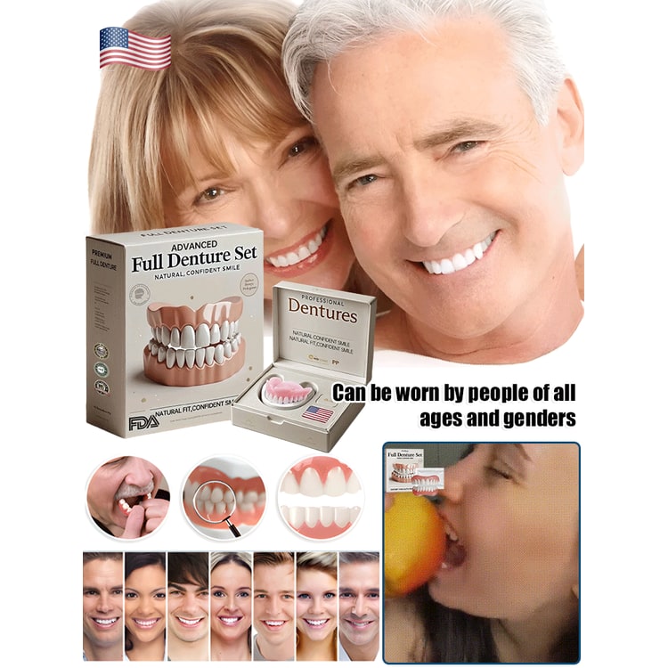 Snap on Veneers Upper and Lower Teeth with Moldable Cosmetic Resin and Adjustable Fit - Image 7