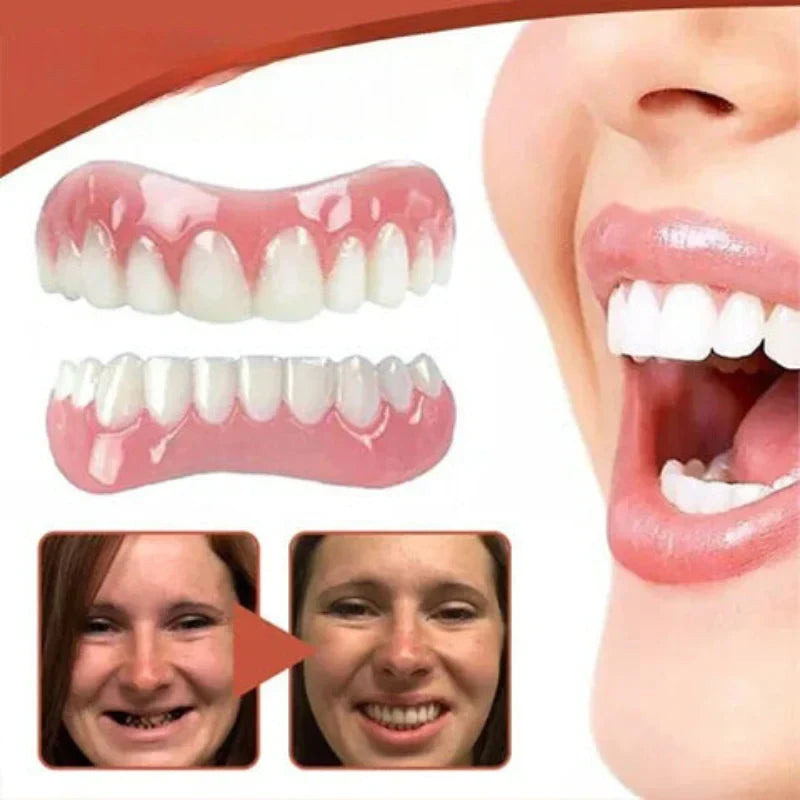 Snap on Veneers with Moldable Beads and Artificial Gums Custom Fit False Teeth - Image 5