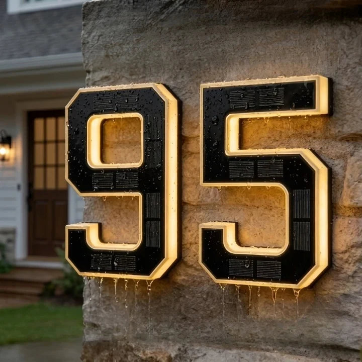 Solar House Numbers with LED Backlit Address Sign and Automatic Dusk Lighting - Image 4