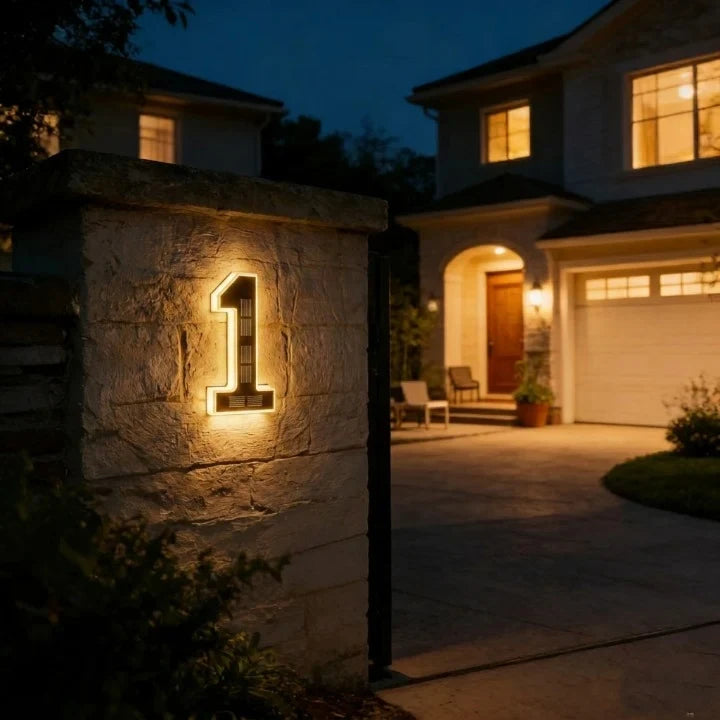 Solar House Numbers with LED Backlit Address Sign and Automatic Dusk Lighting - Image 6