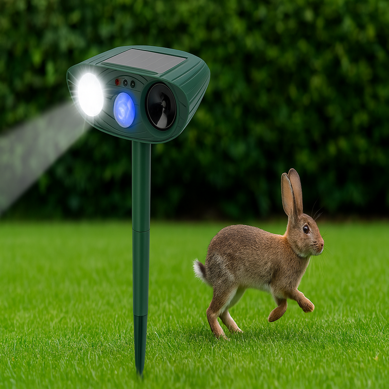 Solar Powered Ultrasonic Mouse Repellent with LED Flashing Lights and Ground Stake - Image 22