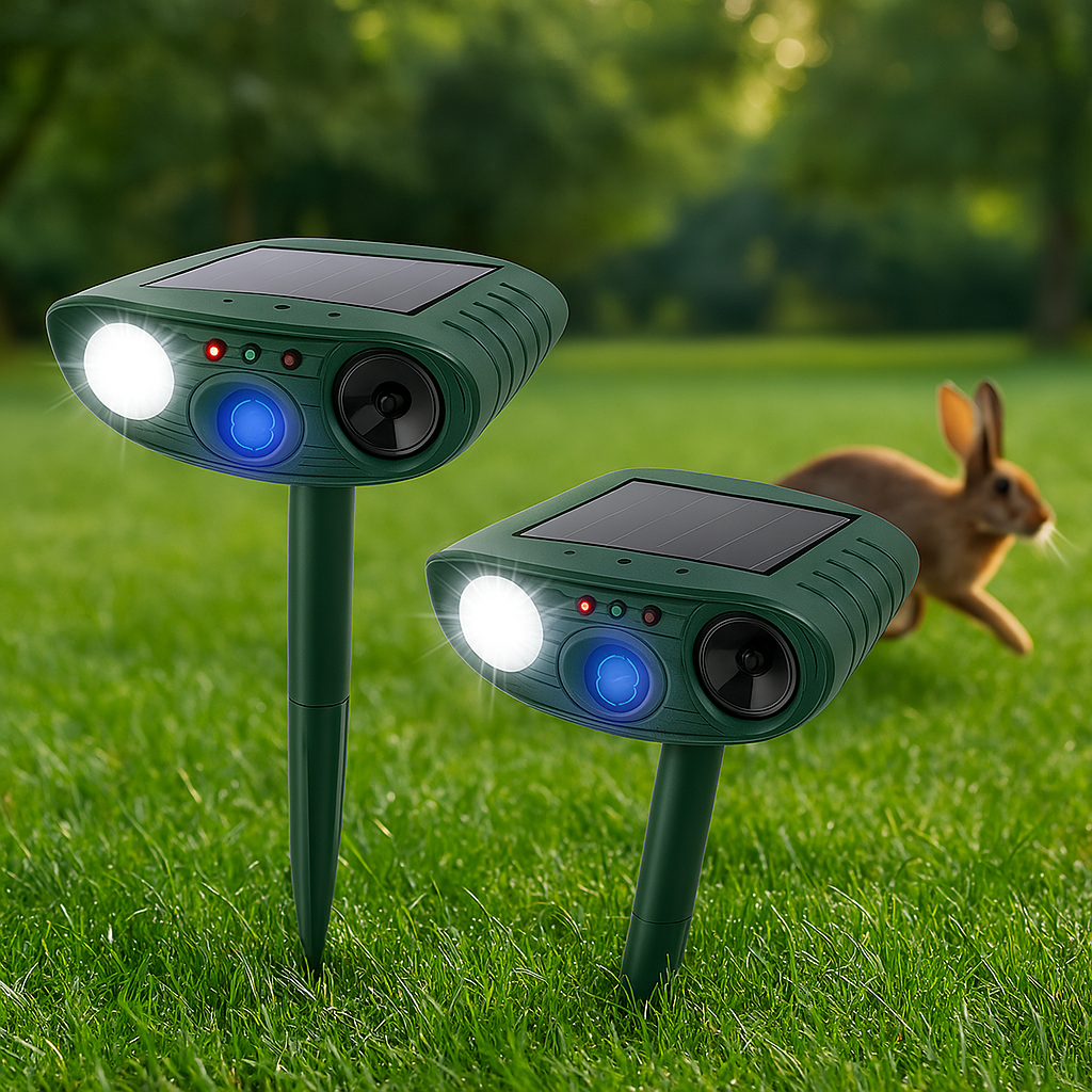 Solar Powered Ultrasonic Mouse Repellent with LED Flashing Lights and Ground Stake - Image 23