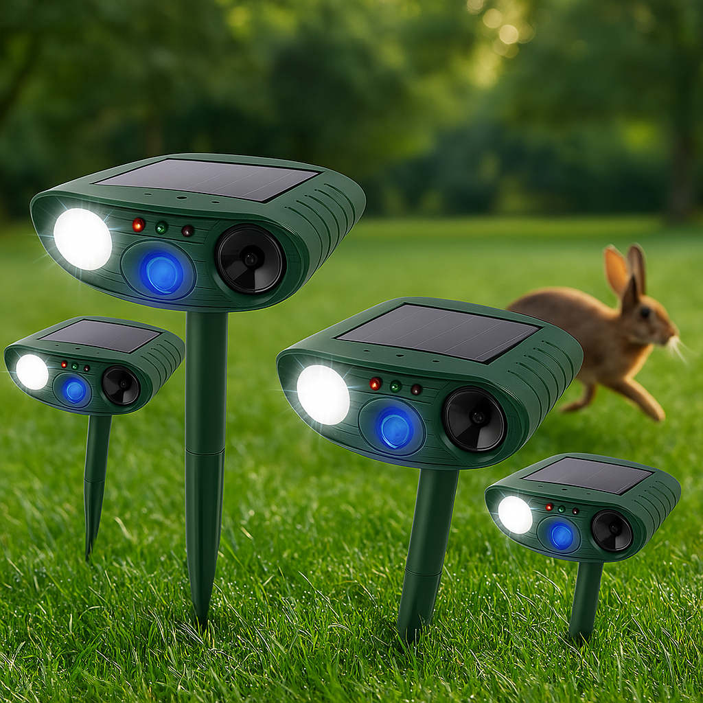 Solar Powered Ultrasonic Mouse Repellent with LED Flashing Lights and Ground Stake - Image 24