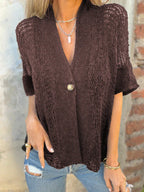 Cardigan da donna casual con bottoni e maniche lunghe