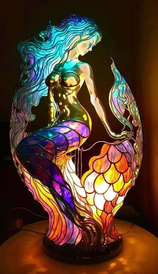 Stained Glass Animal Table Lamp with Mosaic Design and Warm Ambient Glow - Image 14