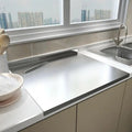 Stainless Steel Cutting Board with Raised Rim and Non-Slip Base for Kitchen Prep - Image 1