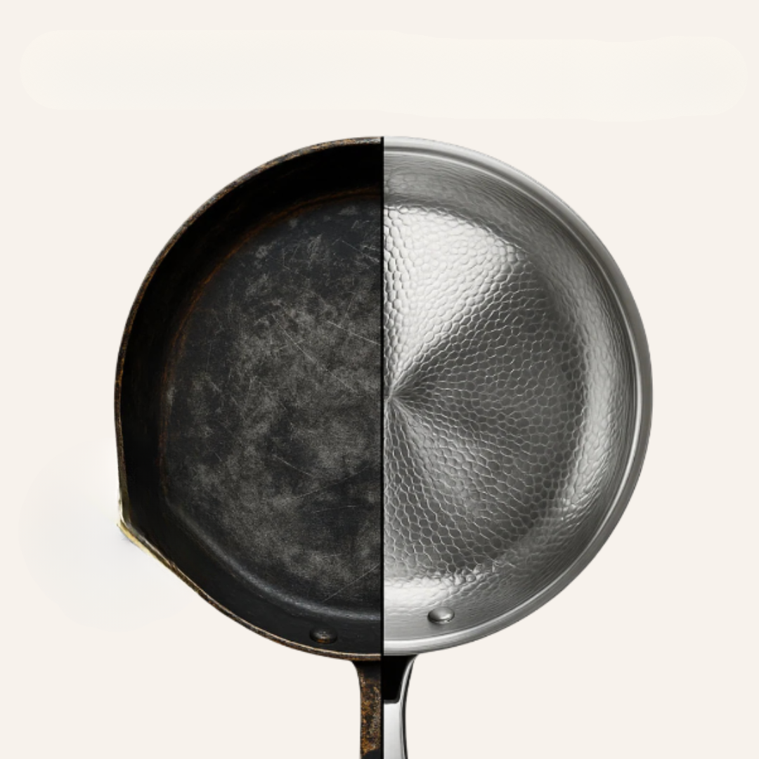 Stainless Steel Frying Pan Hammered Interior and Induction Base - Image 5