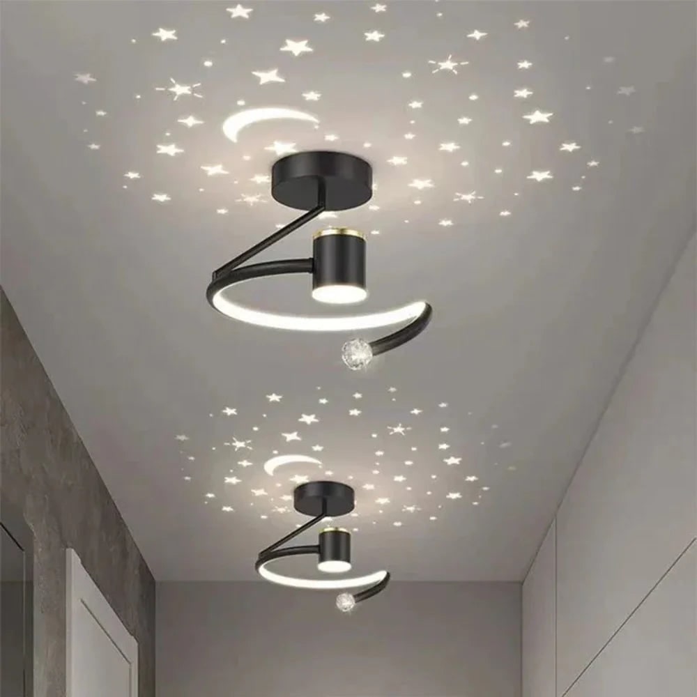 Star Ceiling Light with Semi Flush Mount LED and Dimmable Projection for Bedroom - Image 4