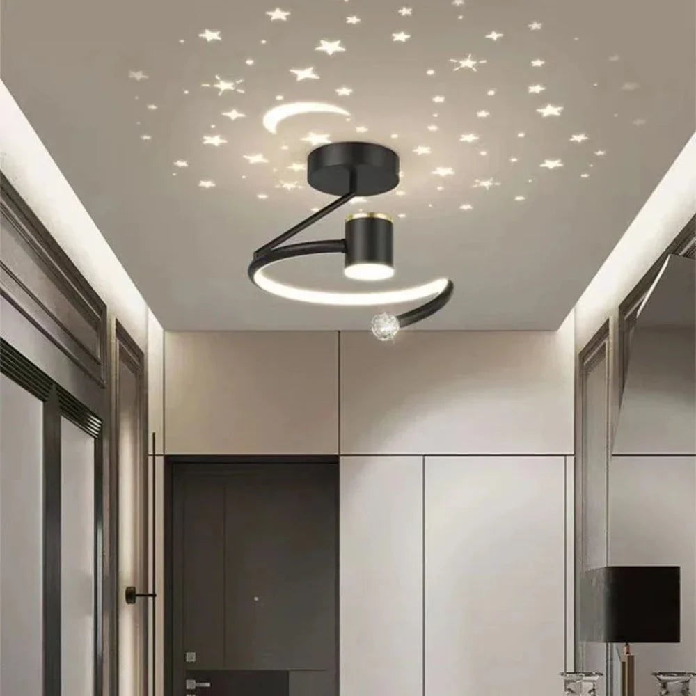 Star Ceiling Light with Semi Flush Mount LED and Dimmable Projection for Bedroom - Image 5