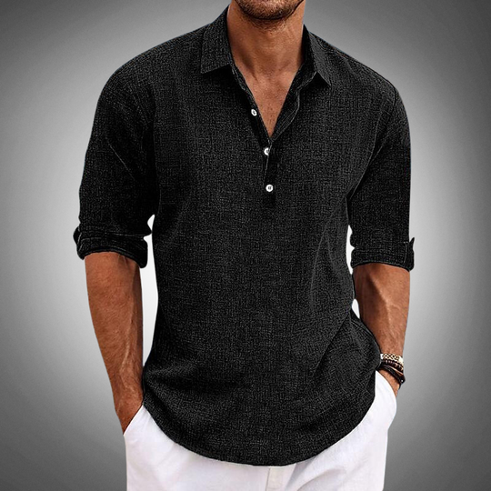 Stefano | Polo da Uomo in Lino Elegante
