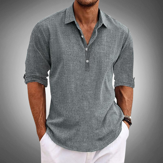 Stefano | Polo da Uomo in Lino Elegante