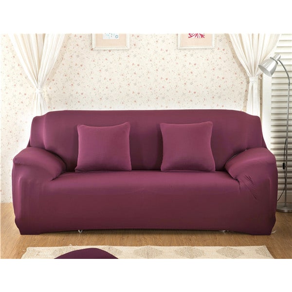 Stretch Sofa Cover with Elastic Fitted Slipcover and Wrinkle-Resistant Knit Fabric - Image 42