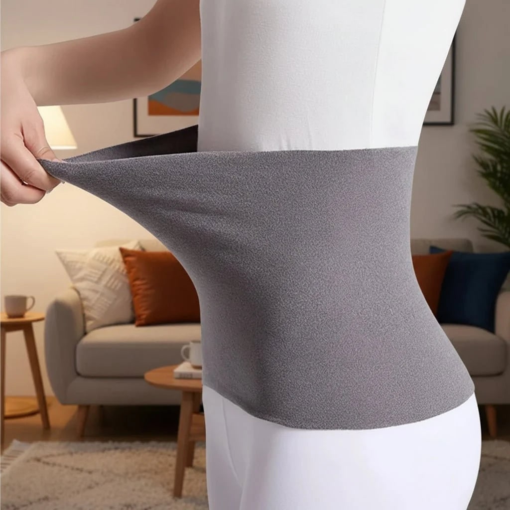 Stretchy Knit Back Support Belt with Kidney Warmer Band - Image 1