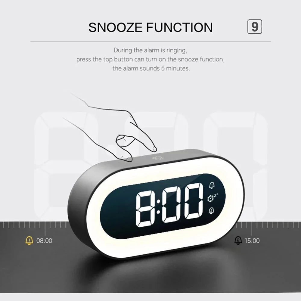 Sunrise Alarm Clock with Digital LED Display and Dimmable Night Light - Image 3