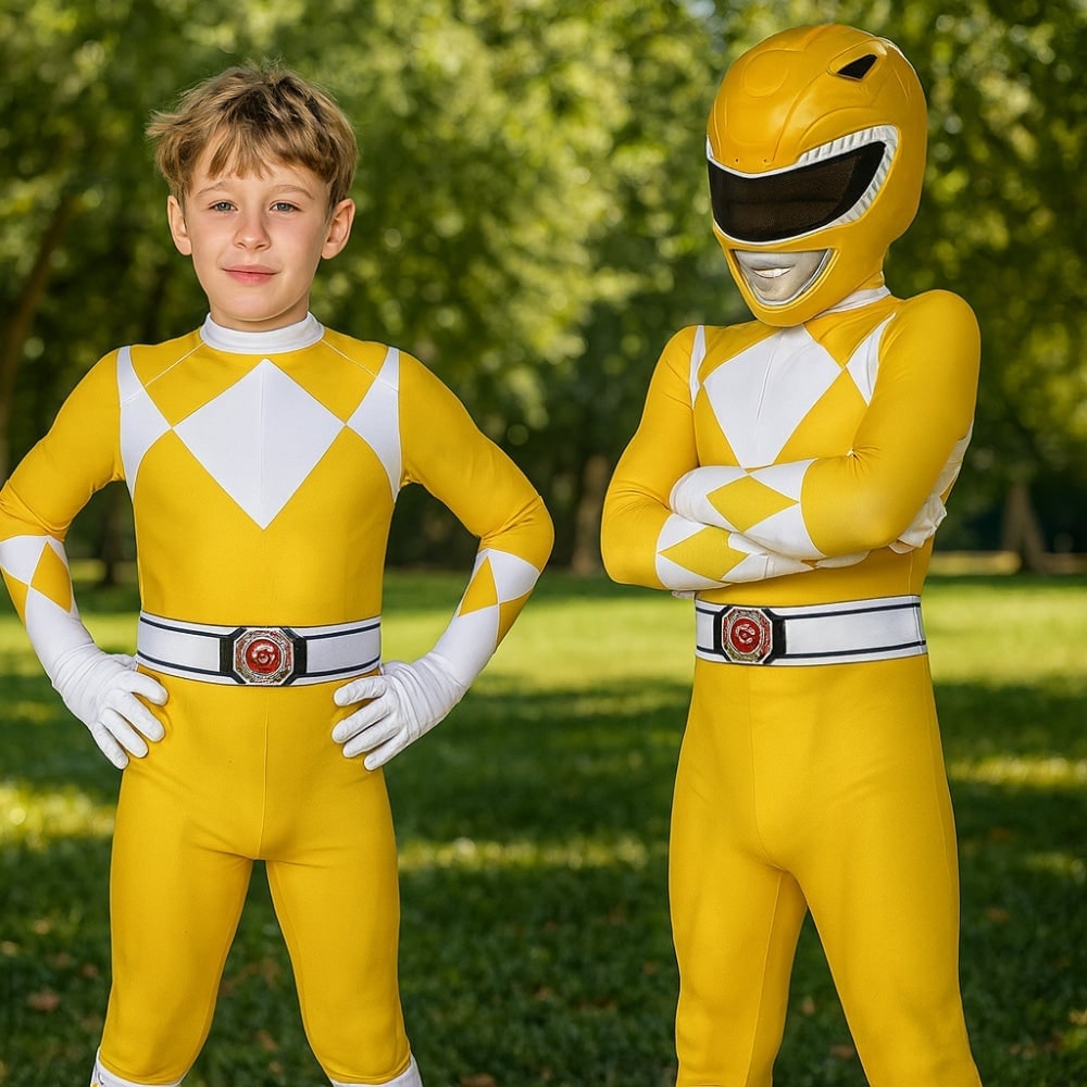 Superhero Costume Jumpsuit with Mask and Boot Covers for Halloween - Image 5