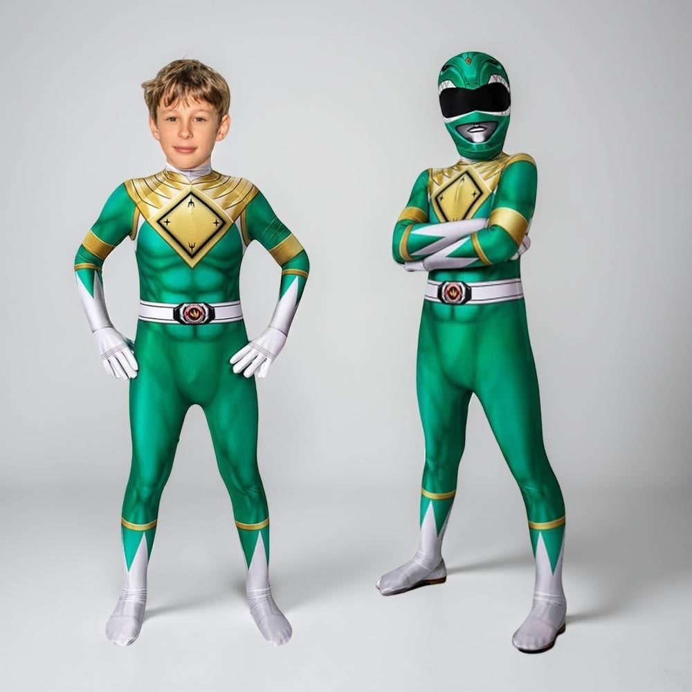 Superhero Costume Jumpsuit with Mask and Boot Covers for Halloween - Image 8