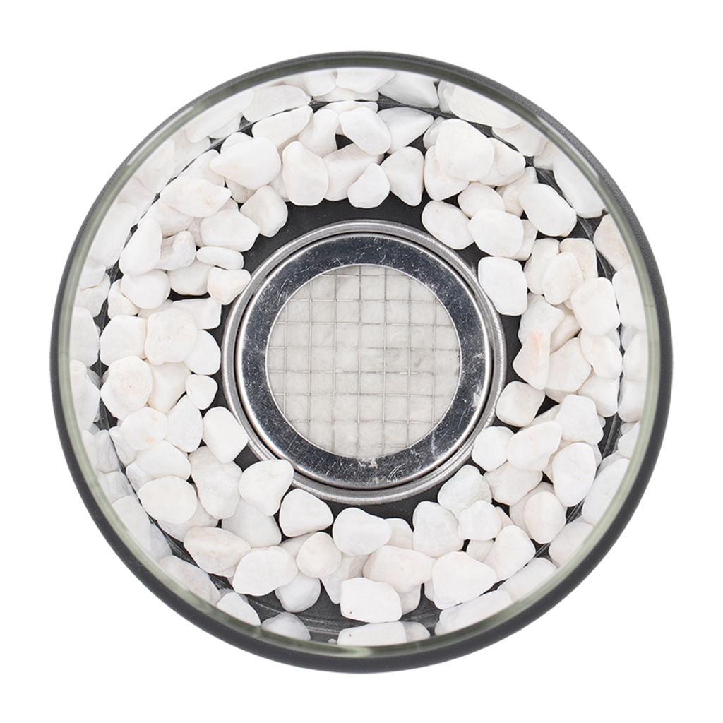 Tabletop Fire Pit Smokeless Portable with Glass Cylinder and Decorative Stones - Image 17