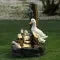 Tabletop Water Fountain with Solar Power and Hand-Painted Animal Figures LED Lighting - Image 11