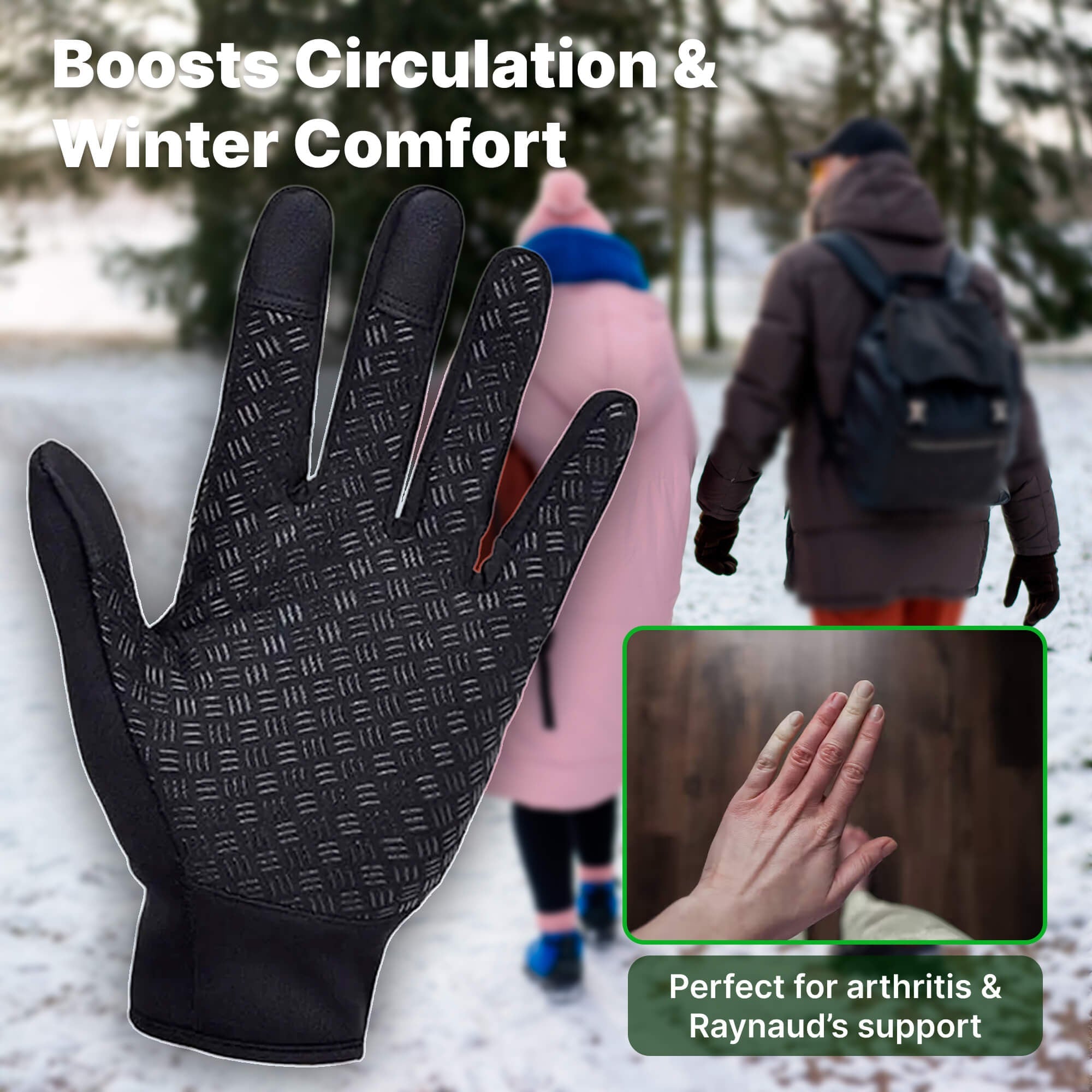 Thermal Ladies Winter Snow Ski Cycling Gloves with Zipper and Touchscreen Fingertips - Image 6