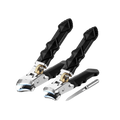Thick Toenail Clippers Heavy Duty Stainless Steel with Wide Jaw Curved Blade and Metal File - Image 1