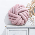 Throw Pillow with Knotted Ball Design Soft Plush Velvet Decorative Cushion - Image 8