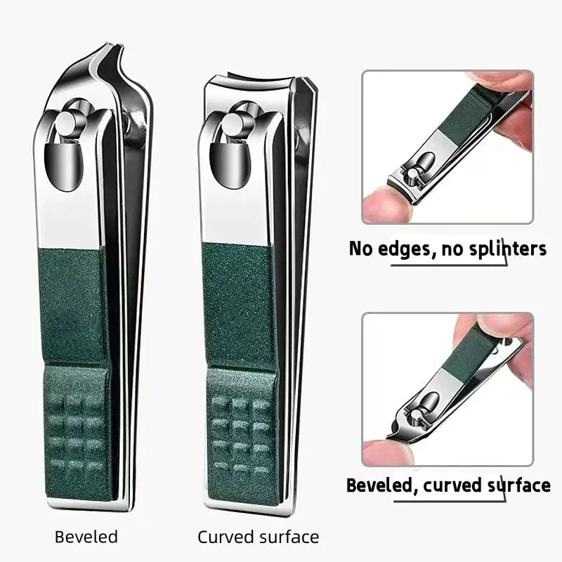 Toe Nail Clipper Set with Stainless Steel Blades Professional Fingernail and Storage Case - Image 3