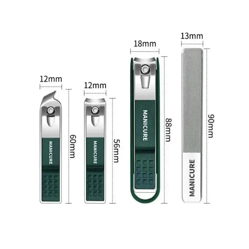 Toe Nail Clipper Set with Stainless Steel Blades Professional Fingernail and Storage Case - Image 7