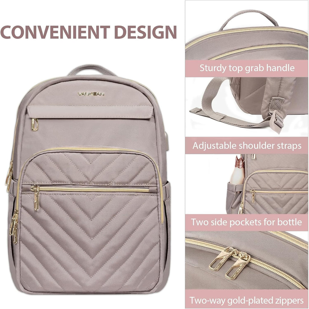 Travel Laptop Backpack with USB Charging Port Padded Compartment and Multiple Organizer Pockets - Image 11