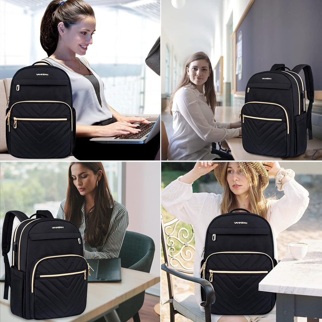 Travel Laptop Backpack with USB Charging Port Padded Compartment and Multiple Organizer Pockets - Image 7