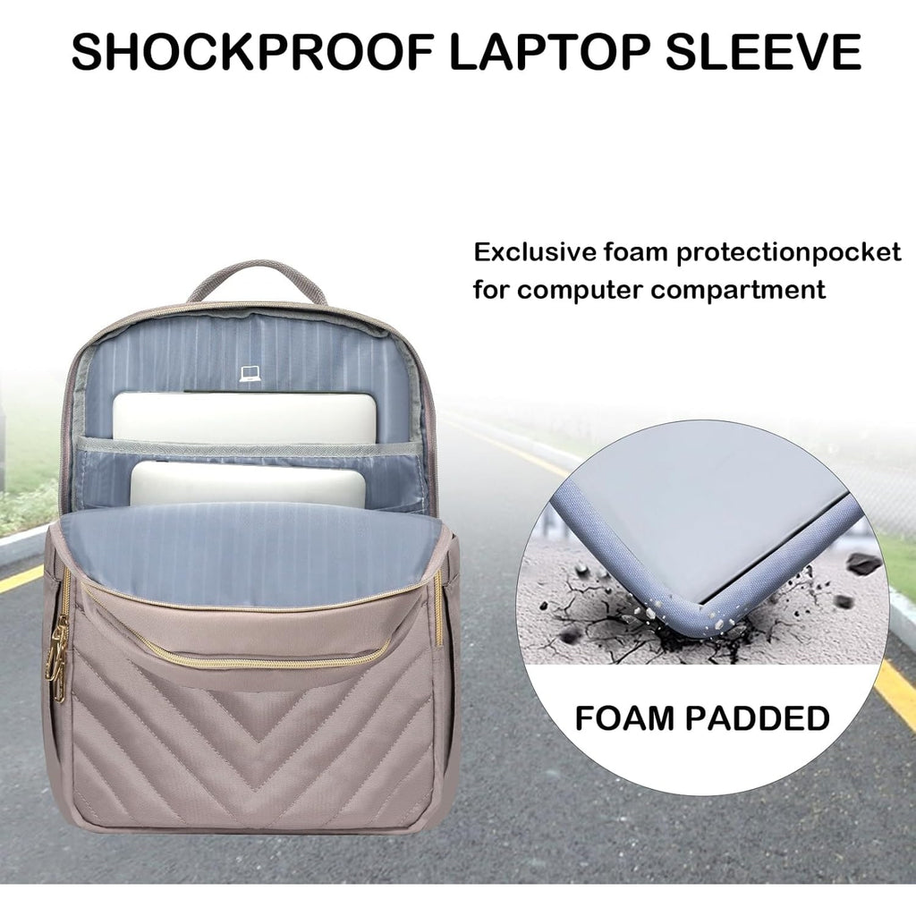Travel Laptop Backpack with USB Charging Port Padded Compartment and Multiple Organizer Pockets - Image 9