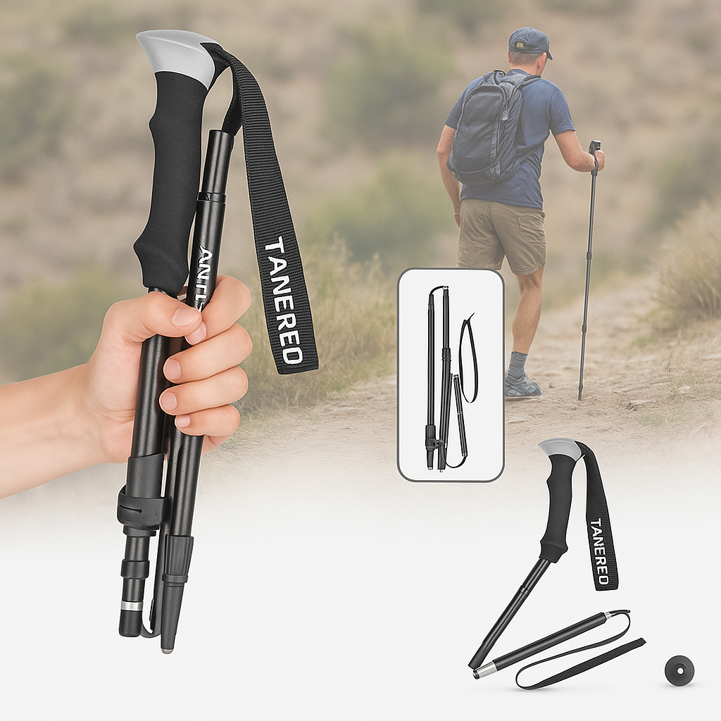 Trekking Poles Collapsible Aluminum with Foam Grip and Quick-Lock Mechanism - Image 6