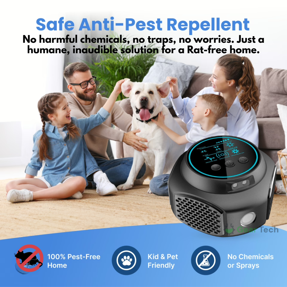 Ultrasonic Mouse Repellent with Digital Display and Plug-In Design - Image 2