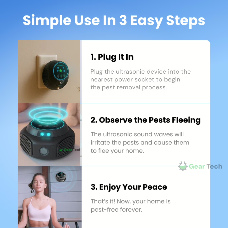 Ultrasonic Mouse Repellent with Digital Display and Plug-In Design - Image 4