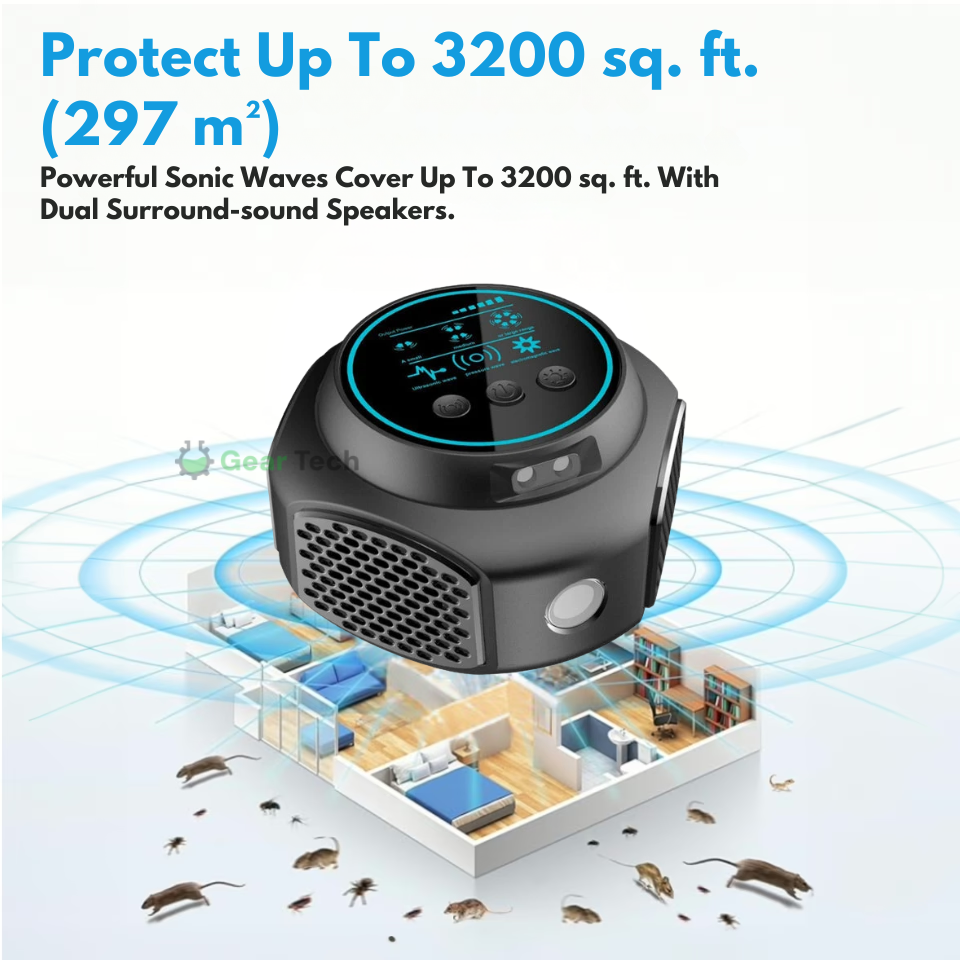 Ultrasonic Mouse Repellent with Digital Display and Plug-In Design - Image 6