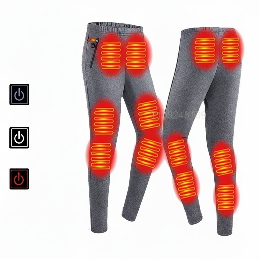USB Heated Long Johns Thermal Underwear Set with Three Temperature Settings for Cold Weather - Image 2