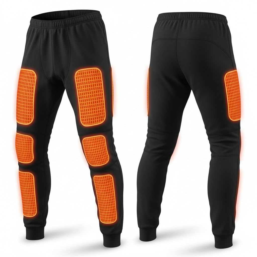 USB Heated Long Johns Thermal Underwear Set with Three Temperature Settings for Cold Weather - Image 6