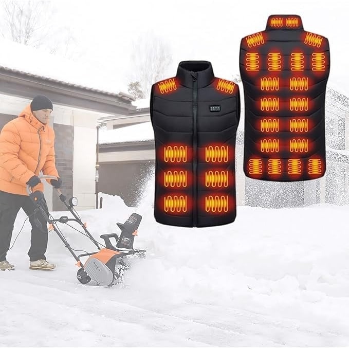 USB Powered Heated Vest with Quilted Puffer Design and Multiple Heating Zones - Image 2