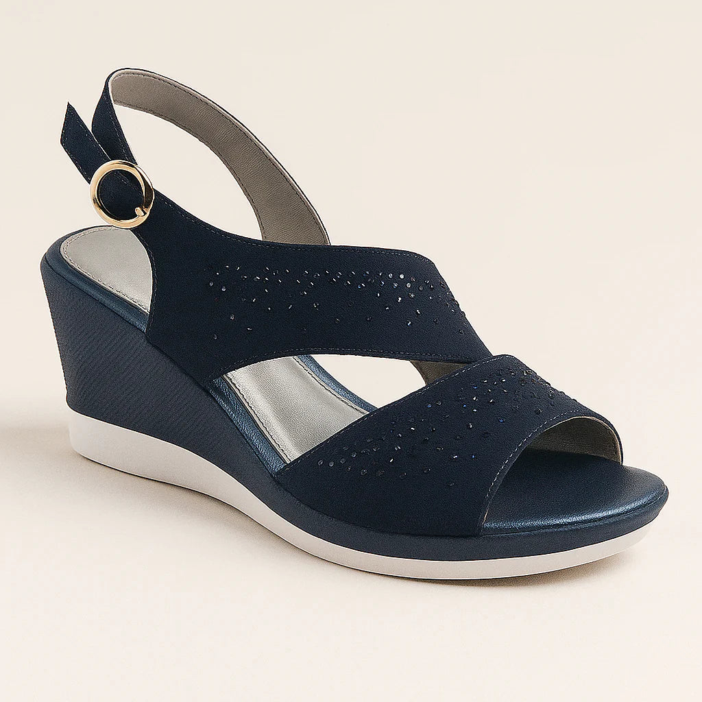 Vanessa | Sandalo Donna Zeppa Strass