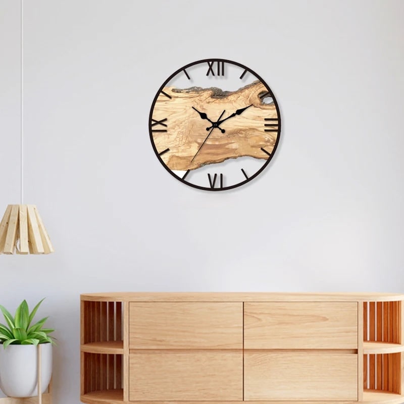 Wall Clock with Transparent Minimalist Acrylic Face and Silent Mechanism - Image 1
